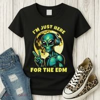 Edm Electronic Music Dj Funny Rave Alien Women's T-Shirt thumb 3