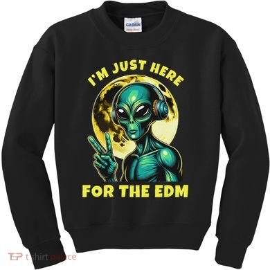 Edm Electronic Music Dj Funny Rave Alien Kids Sweatshirt