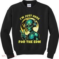 Edm Electronic Music Dj Funny Rave Alien Kids Sweatshirt thumb 0