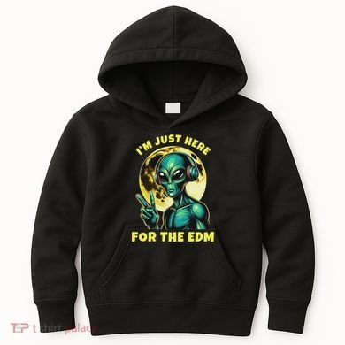 Edm Electronic Music Dj Funny Rave Alien Kids Hoodie