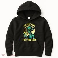Edm Electronic Music Dj Funny Rave Alien Kids Hoodie thumb 0