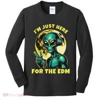 Edm Electronic Music Dj Funny Rave Alien Kids Long Sleeve Shirt thumb 0