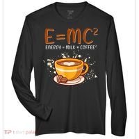 E=mc2 Energy= Milk Coffee2 Coffee Lovers Zone Performance Long-Sleeve T-Shirt thumb 0