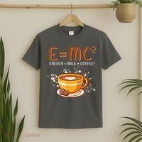 E=mc2 Energy= Milk Coffee2 Coffee Lovers T-Shirt thumb 2