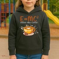 E=mc2 Energy= Milk Coffee2 Coffee Lovers Kids Hoodie thumb 3