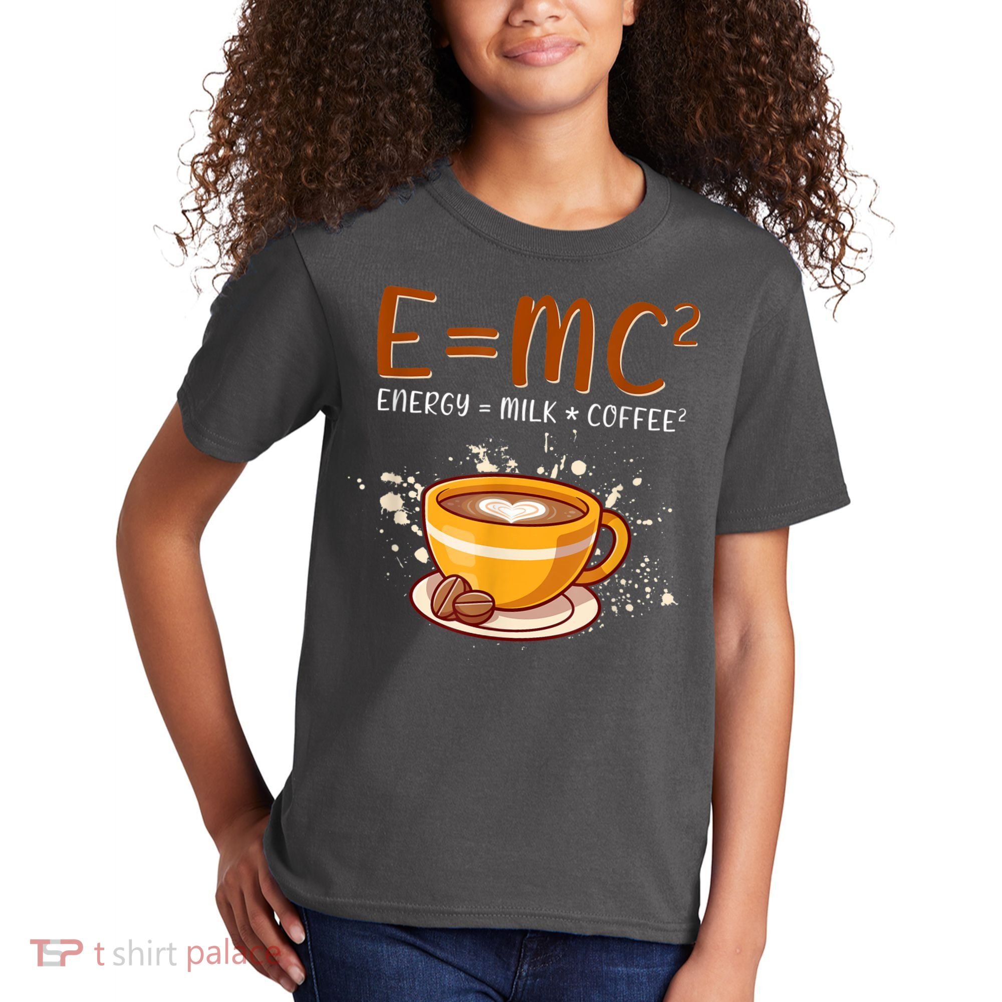 E=mc2 Energy= Milk Coffee2 Coffee Lovers Kids T-Shirt