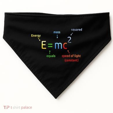 E Equals M C Squared E=Mc2 Science Equation USA-Made Doggie Bandana
