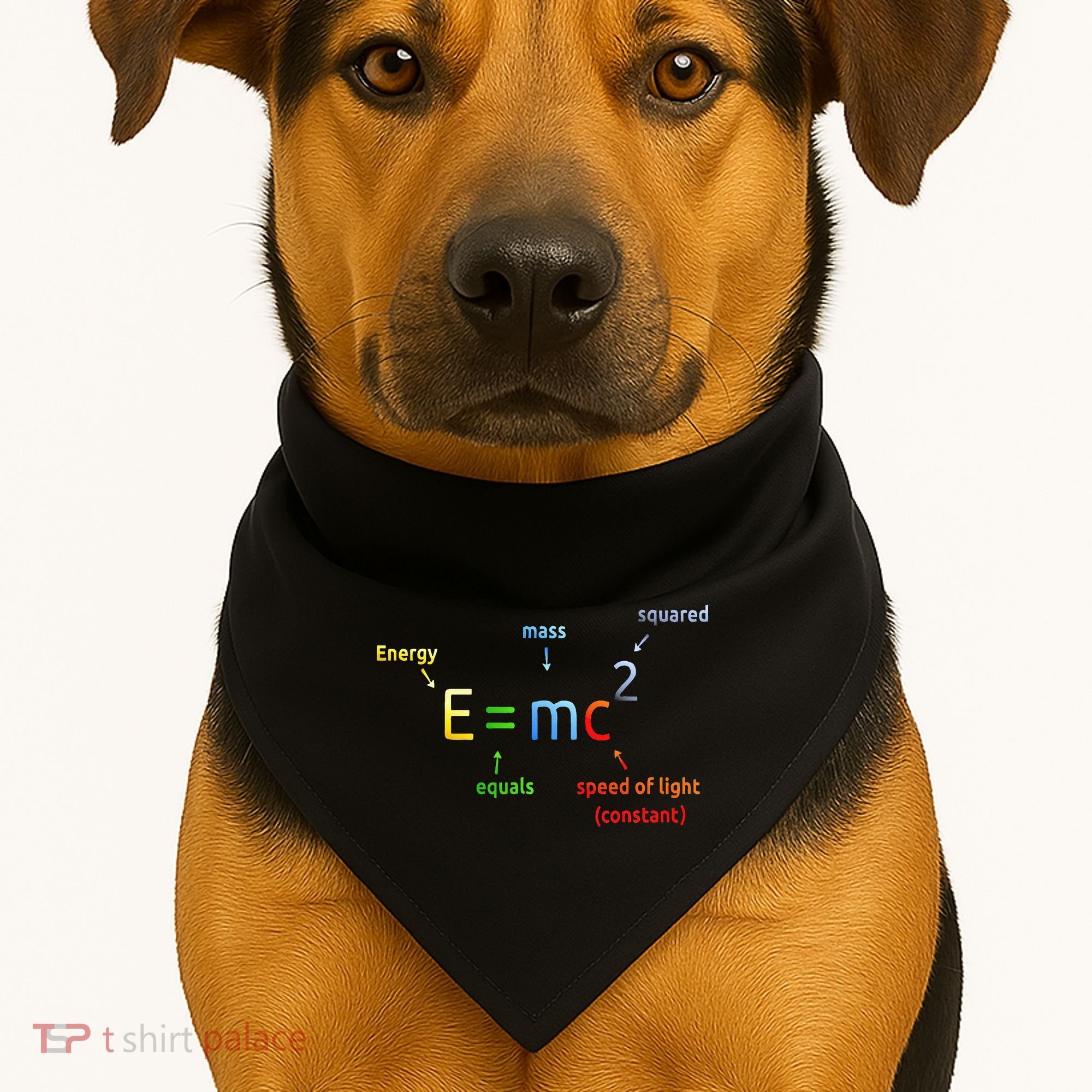 E Equals M C Squared E=Mc2 Science Equation USA-Made Doggie Bandana