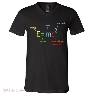 E Equals M C Squared E=Mc2 Science Equation V-Neck T-Shirt