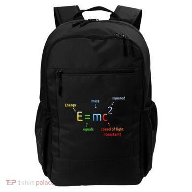 E Equals M C Squared E=Mc2 Science Equation Backpack