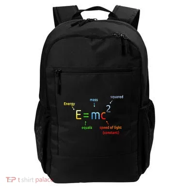 E Equals M C Squared E=Mc2 Science Equation Backpack