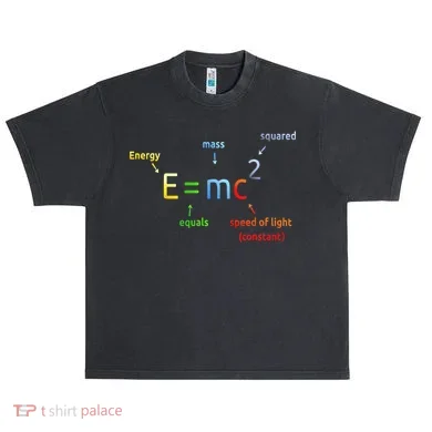 E Equals M C Squared E=Mc2 Science Equation Urban Oversized Heavyweight T-Shirt