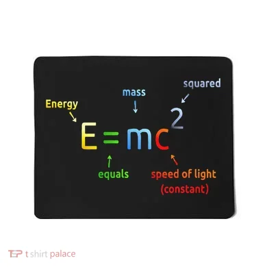 E Equals M C Squared E=Mc2 Science Equation Mousepad