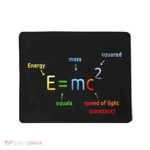 E Equals M C Squared E=Mc2 Science Equation Mousepad in the selected color