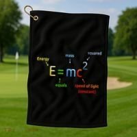 E Equals M C Squared E=Mc2 Science Equation Golf Towel thumb 1