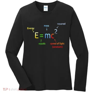 E Equals M C Squared E=Mc2 Science Equation Women's Long Sleeve Shirt