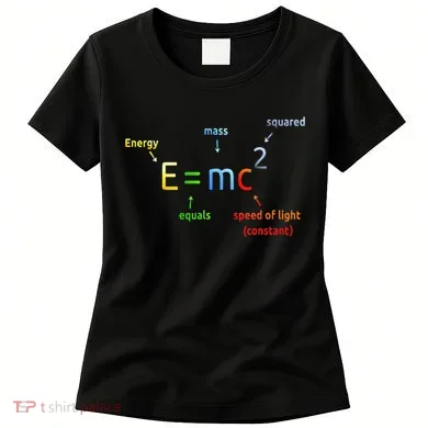 E Equals M C Squared E=Mc2 Science Equation Women's T-Shirt