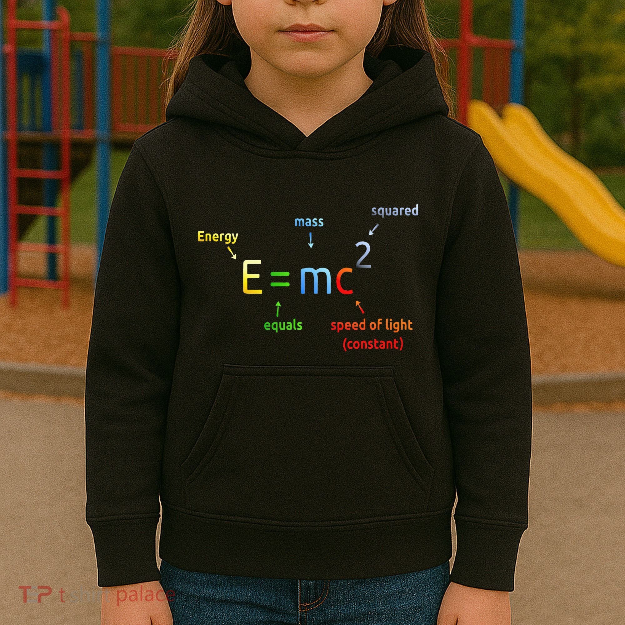 E Equals M C Squared E=Mc2 Science Equation Kids Hoodie