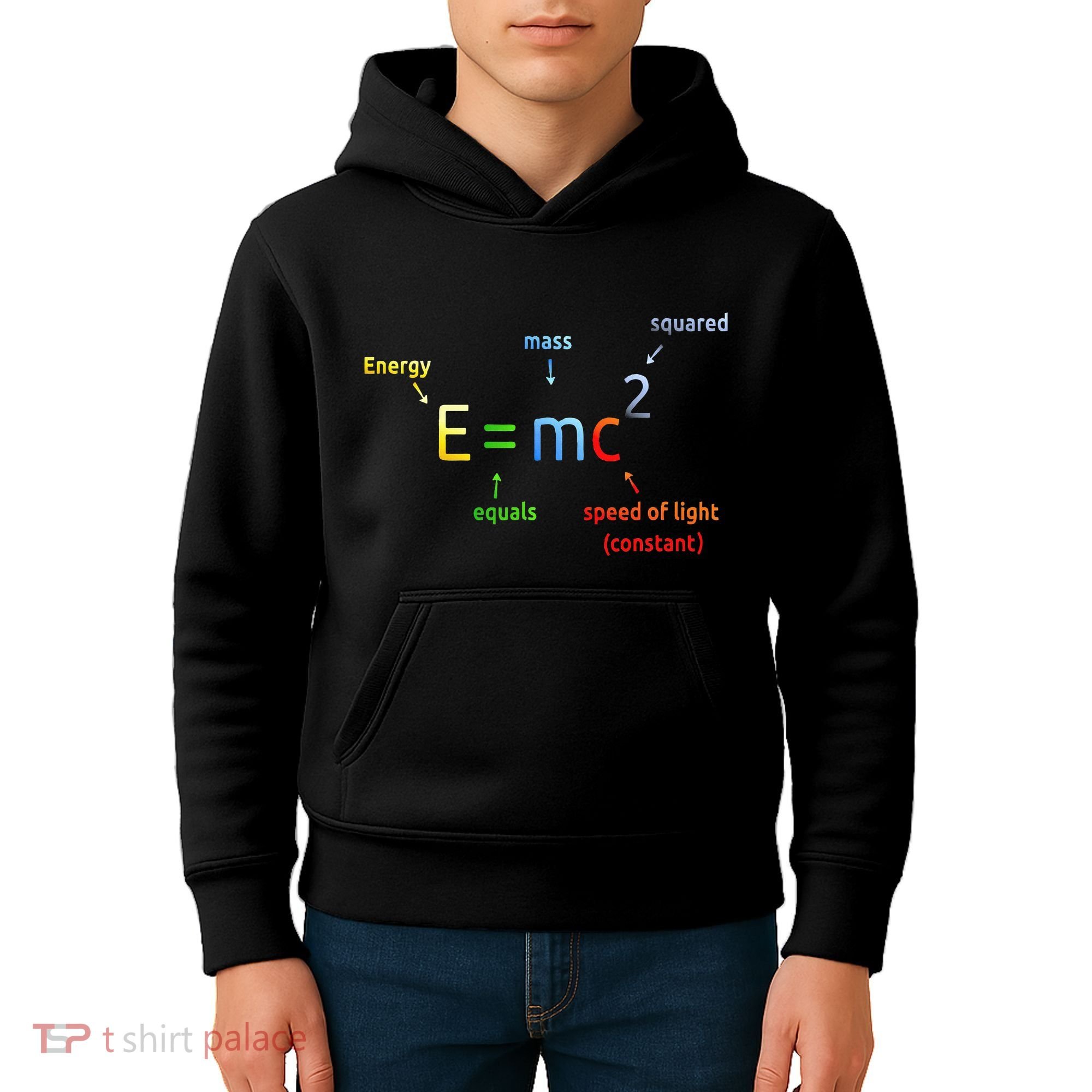 E Equals M C Squared E=Mc2 Science Equation Kids Hoodie