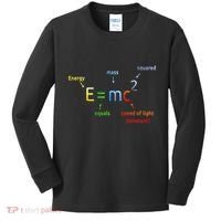 E Equals M C Squared E=Mc2 Science Equation Kids Long Sleeve Shirt thumb 0