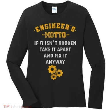 Engineer Engineering Mechanical Profession Electrical Women's Long Sleeve Shirt