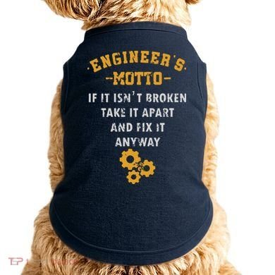 Engineer Engineering Mechanical Profession Electrical Gift Doggie Tank