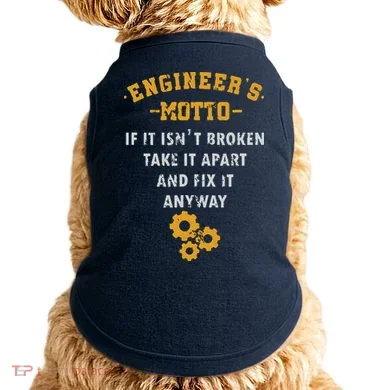 Engineer Engineering Mechanical Profession Electrical Gift Doggie Tank