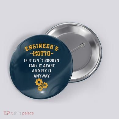 Engineer Engineering Mechanical Profession Electrical Gift Button