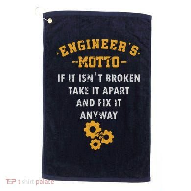 Engineer Engineering Mechanical Profession Electrical Gift Golf Towel