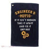 Engineer Engineering Mechanical Profession Electrical Gift Golf Towel thumb 0