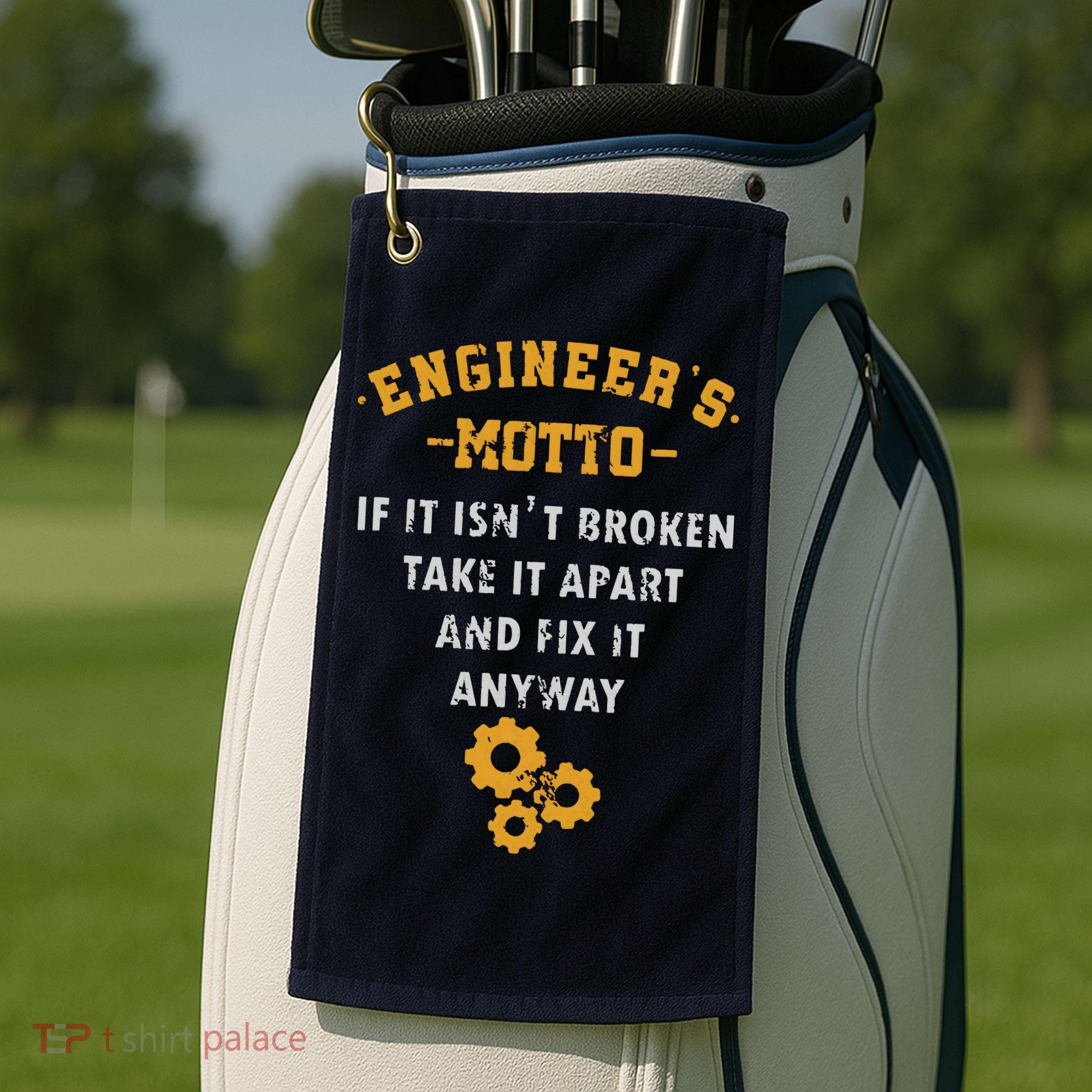 Engineer Engineering Mechanical Profession Electrical Gift Golf Towel