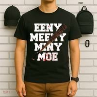 Eeny Meeny Miny Moe Neagan Zombie Killing Walkers Bloody Bat T-Shirt thumb 6