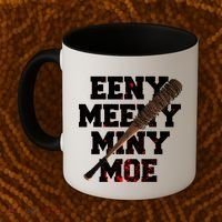 Eeny Meeny Miny Moe Neagan Zombie Killing Walkers Bloody Bat Coffee Mug thumb 2