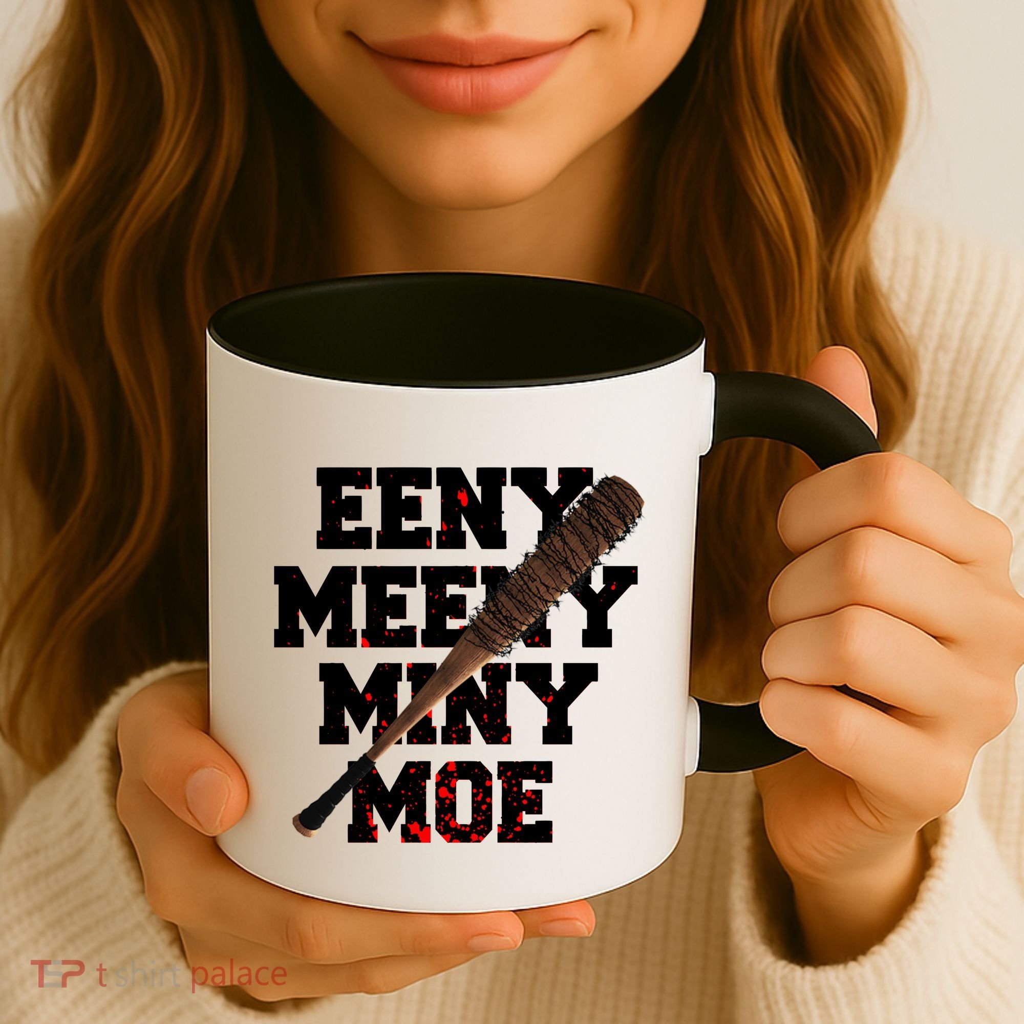 Eeny Meeny Miny Moe Neagan Zombie Killing Walkers Bloody Bat Coffee Mug