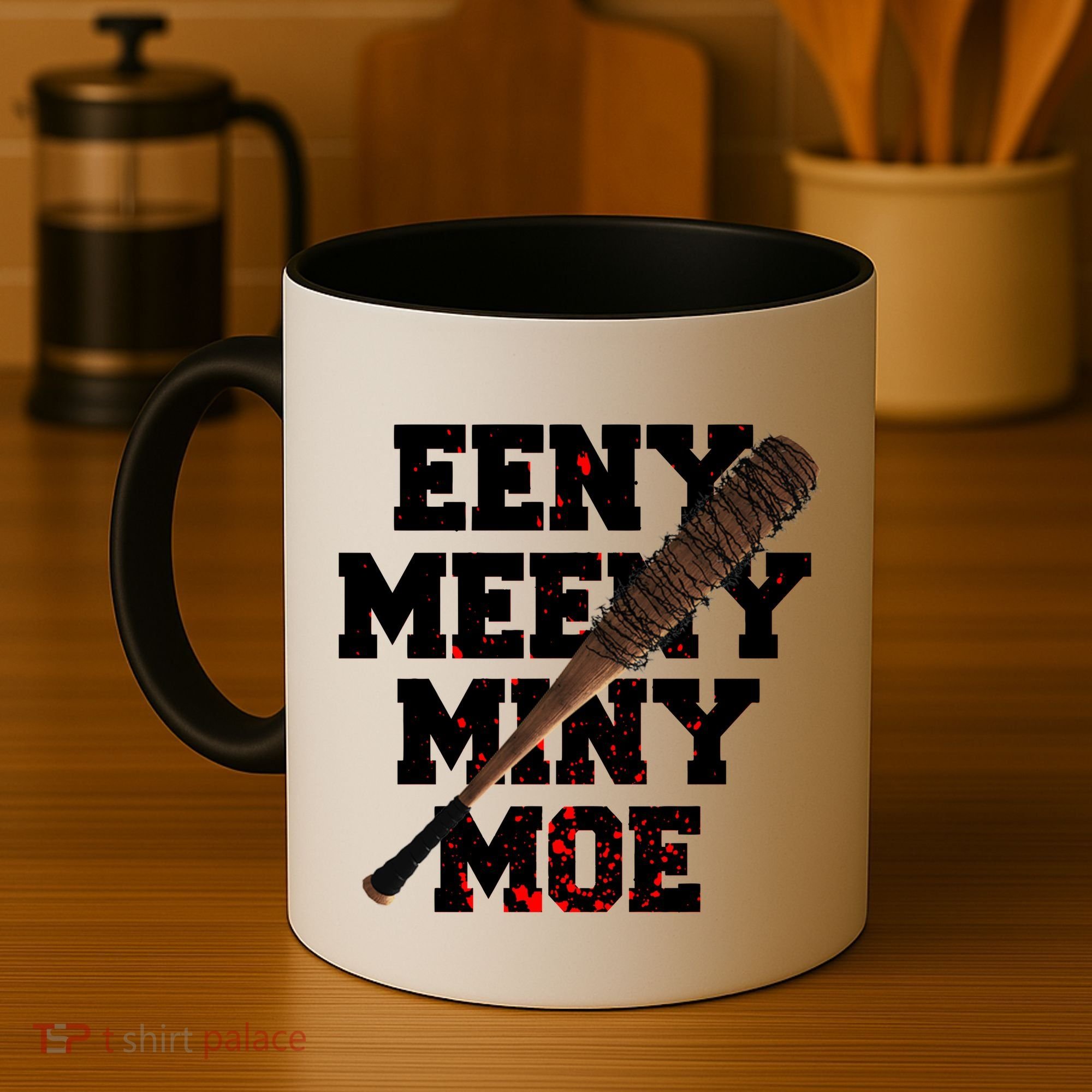 Eeny Meeny Miny Moe Neagan Zombie Killing Walkers Bloody Bat Coffee Mug