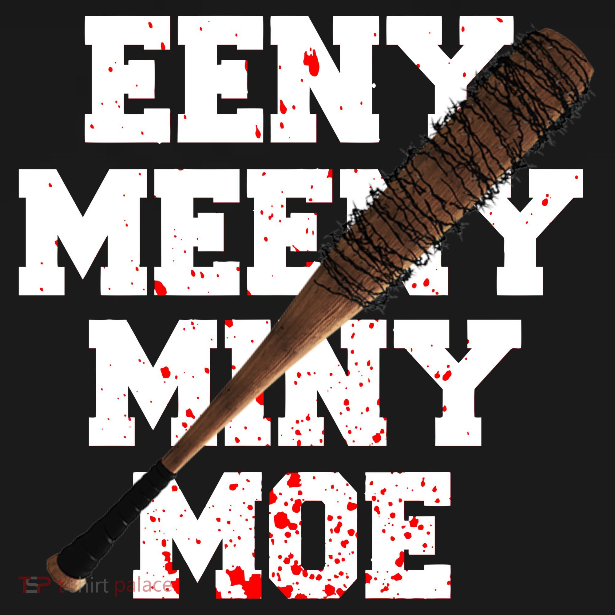 Eeny Meeny Miny Moe Neagan Zombie Killing Walkers Bloody Bat Ornament