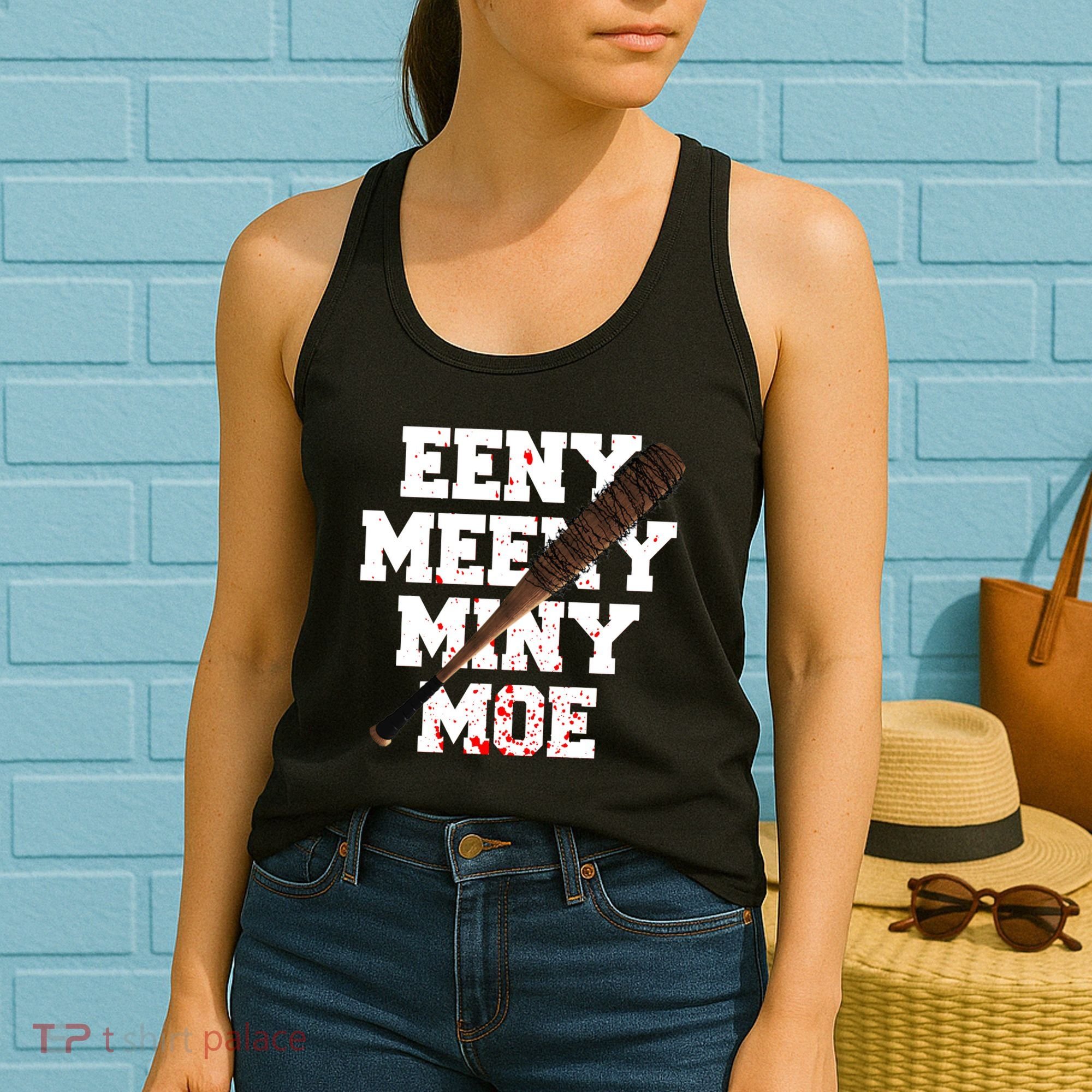 Eeny Meeny Miny Moe Neagan Zombie Killing Walkers Bloody Bat Women's Tank Top