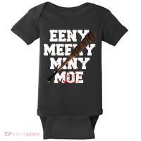 Eeny Meeny Miny Moe Neagan Zombie Killing Walkers Bloody Bat Baby Bodysuit thumb 0