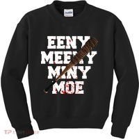 Eeny Meeny Miny Moe Neagan Zombie Killing Walkers Bloody Bat Kids Sweatshirt thumb 0