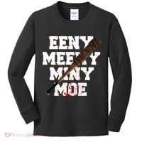 Eeny Meeny Miny Moe Neagan Zombie Killing Walkers Bloody Bat Kids Long Sleeve Shirt thumb 0