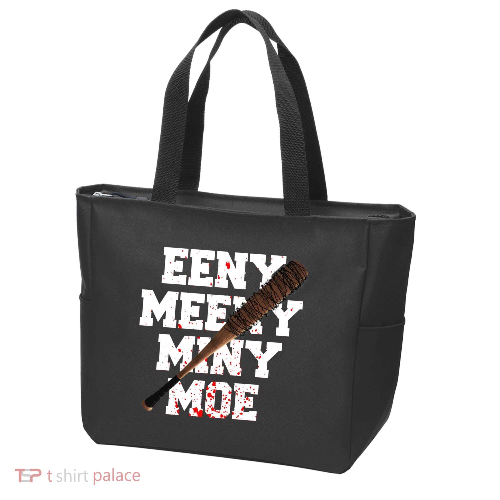 Eeny Meeny Miny Moe Neagan Zombie Killing Walkers Bloody Bat Tote Bag