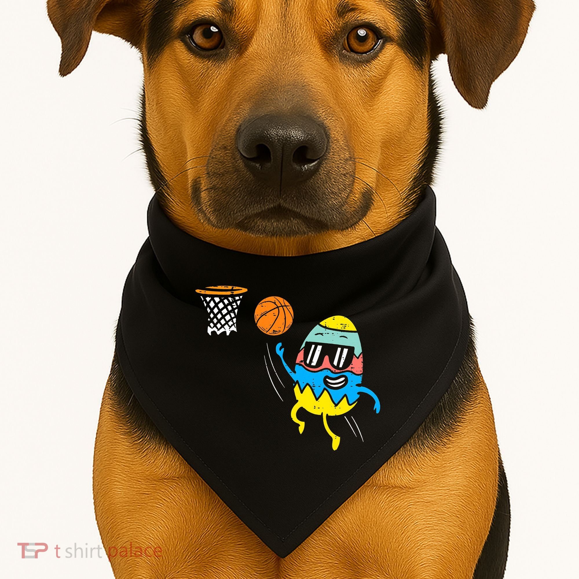 Easter Egg Playing Basketball Cute Sports USA-Made Doggie Bandana