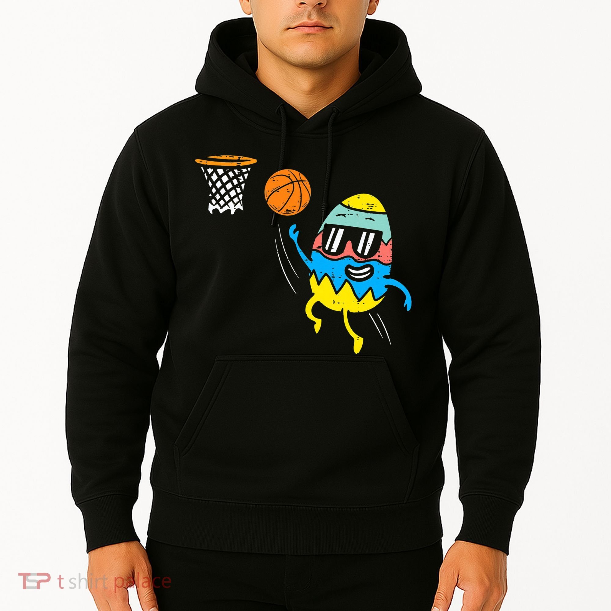 Easter Egg Playing Basketball Cute Sports Hoodie