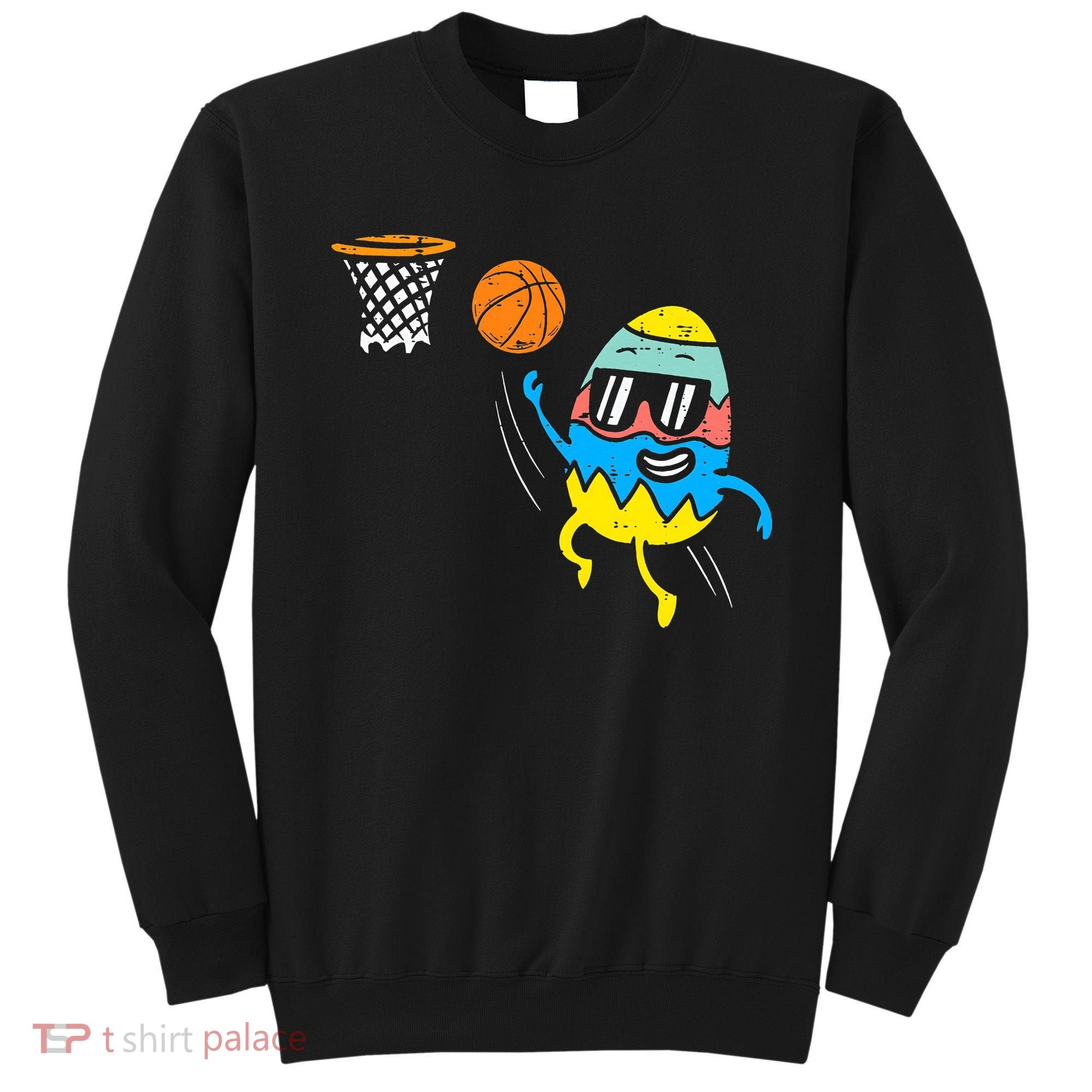 Easter Egg Playing Basketball Cute Sports Sweatshirt