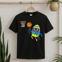 Easter Egg Playing Basketball Cute Sports T-Shirt thumb 2