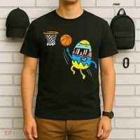 Easter Egg Playing Basketball Cute Sports T-Shirt thumb 6