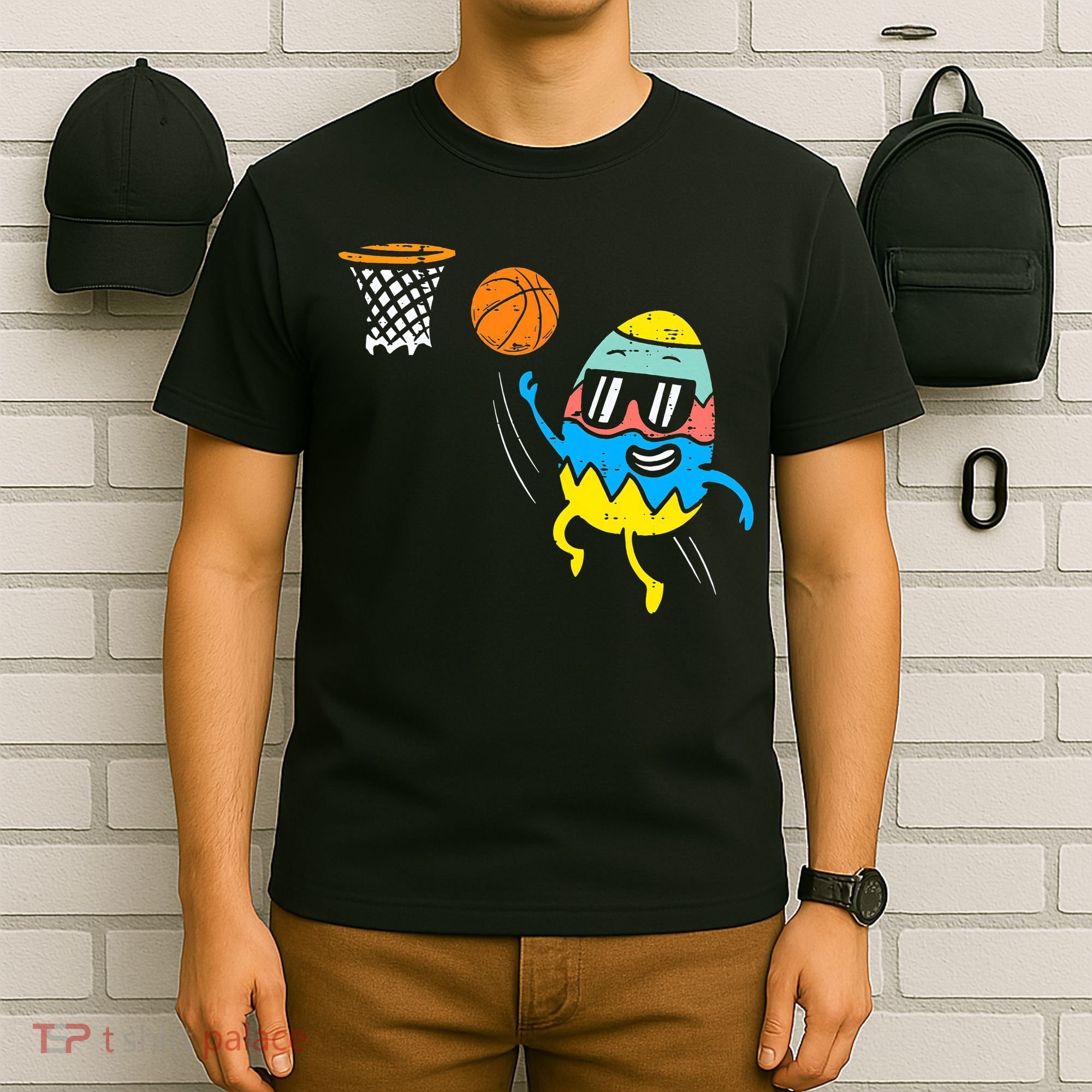 Easter Egg Playing Basketball Cute Sports T-Shirt