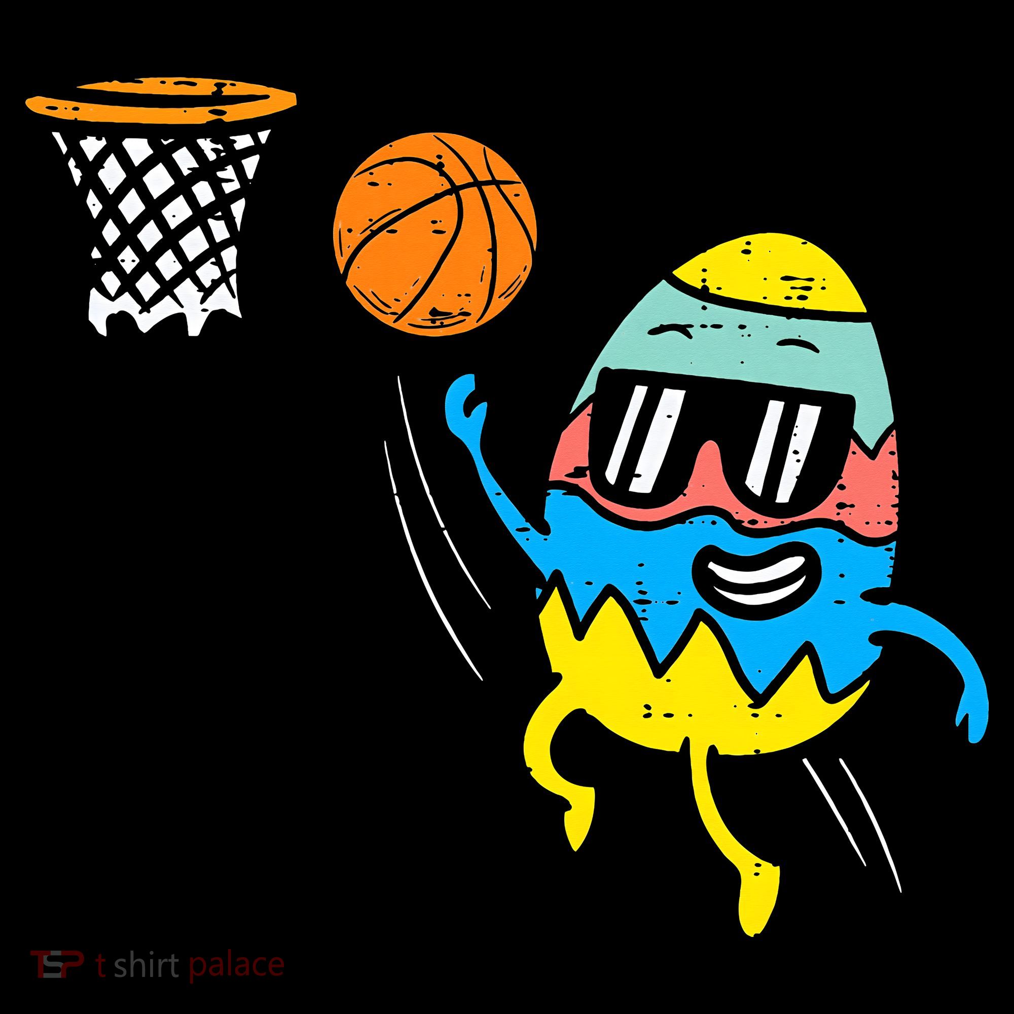 Easter Egg Playing Basketball Cute Sports T-Shirt