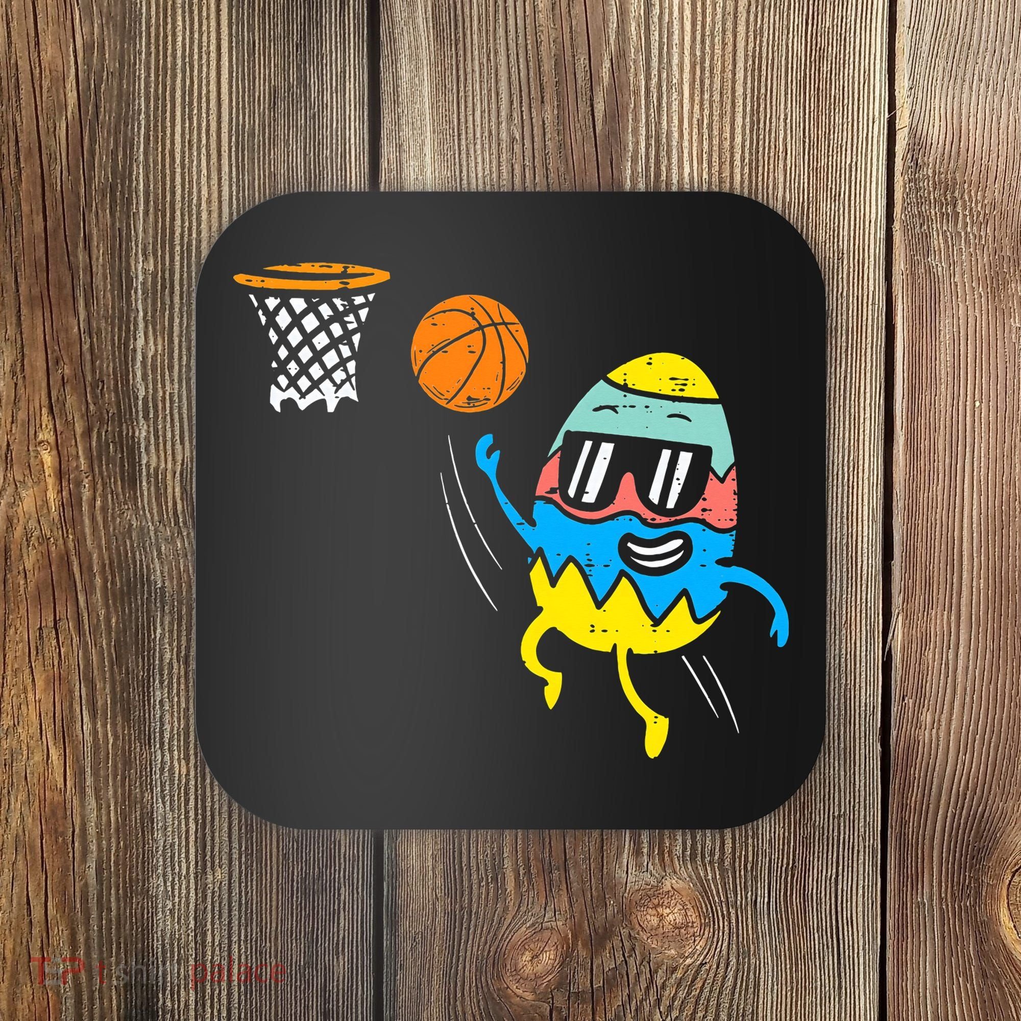 Easter Egg Playing Basketball Cute Sports Coaster