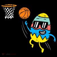 Easter Egg Playing Basketball Cute Sports Women's Hoodie thumb 2